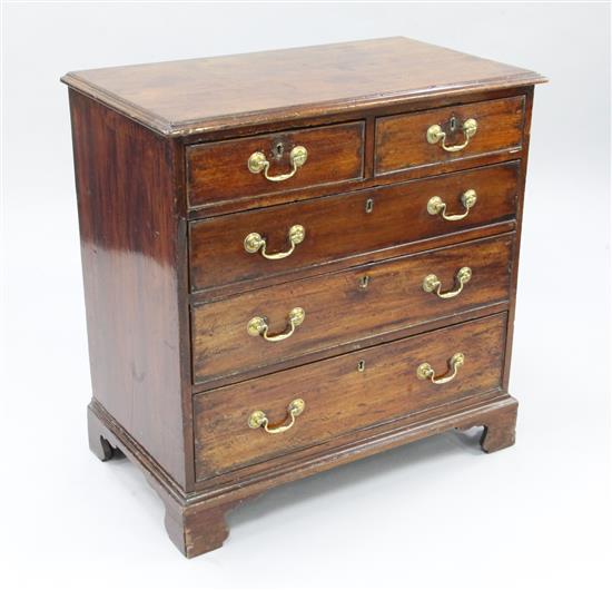 A George III mahogany chest, W.2ft 6in.